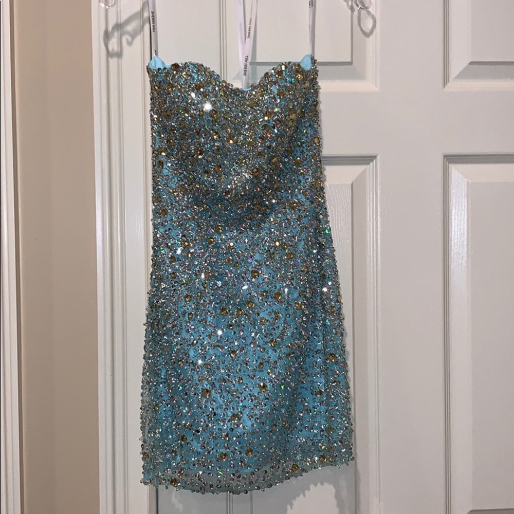 NWT Sherri Hill Rhinestoned mini Dress